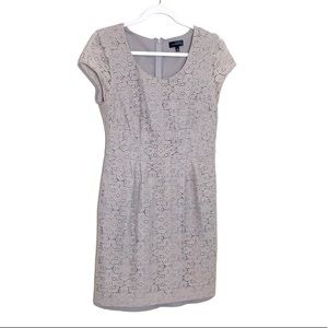 The Limited Grey Lace Overlay Dress